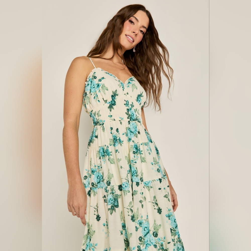 Francesca's Tiered Floral Dress